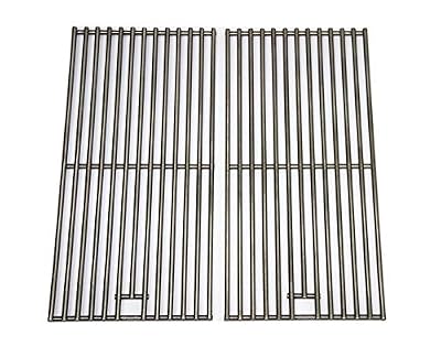 Hongso BBQ Solid SUS 304 Stainless Steel Wire Cooking Grid Grate Replacement for 2 burner Char-Broil 463645015, 466645015, 466645115, 466645115, Broil King and Others, 16 15/16 Inches, SC1702 (2-Pack)