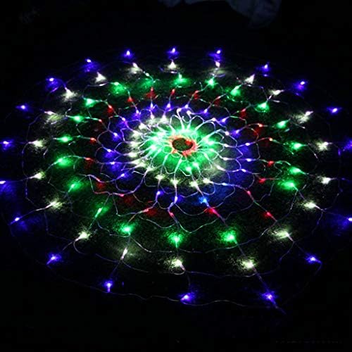 KALRTO 160 LED Net Light, Round Spider Web Light, Outdoor Waterproof Fairy Light, Holiday Scene Decoration Light, Indoor Curtain Light, Color