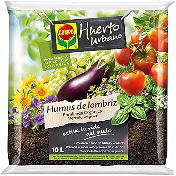 Compo Humus lombriz 10L, 36x34.5x6 cm: Amazon.es: Jardín