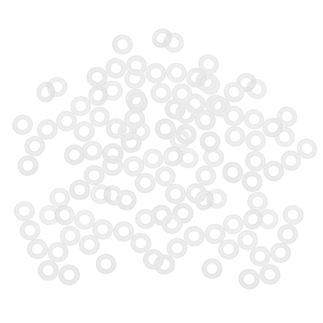 Sourcingmap Silicone O-Rings, 8mm OD 4mm ID 2mm Width VMQ Seal Gasket for Compressor Valves Pipe Repair, White, Pack of 120