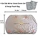 Windshield Snow Cover,Hippo Magnetic Windshield Cover & Mirror Covers Used for Storage Pouch - Ice Sun Frost and Wind Proof in All Weather, Fit for Most Vehicle with Size 74.86