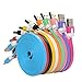 [ 5 Pack ]  Charging Charger Cable Cord For iPhone 5, 5S, 5C, SE, 6, 6S, 6 Plus Fabric Braided USB Lightning Cable Sync And Charging Cable Long Flat Nylon (3FT)