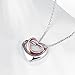 Buycitky 14k White Gold Rose Gold Plated Twist Love Heart Pendant Necklace Women Teen Girls Loving You Iterlocking Heart Necklace (Loving You)