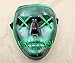 heytech Halloween Scary Mask Cosplay Led Costume Mask EL Wire Light up for Halloween Festival Party (Green)