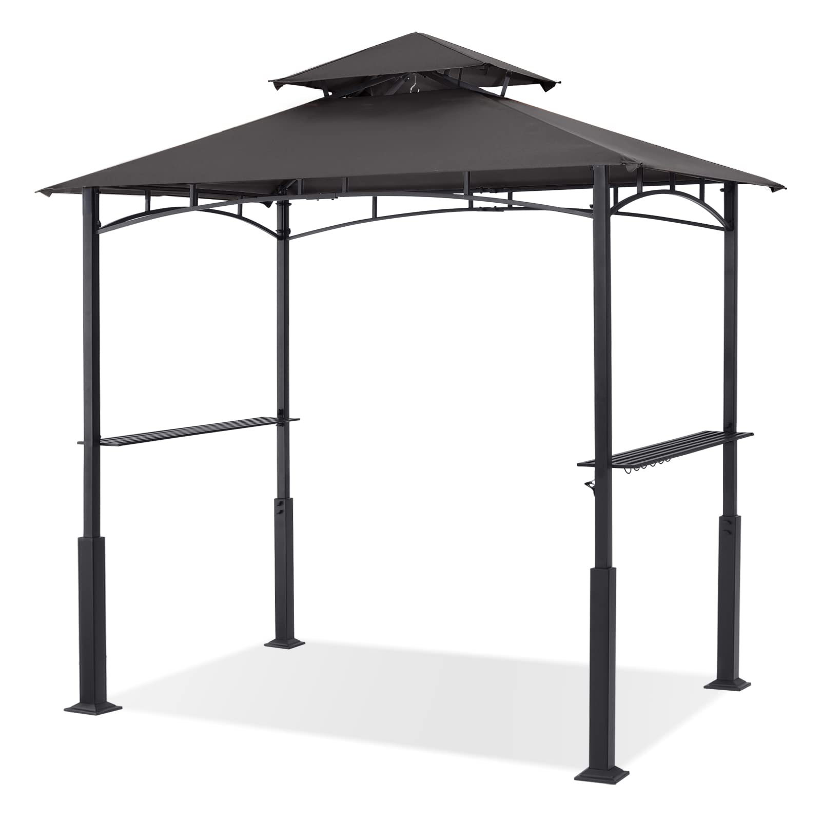 Photo 1 of ***PARTIAL SET - PRICE ADJUSTED***
ABCCANOPY 8x5 Grill Gazebo - Outdoor BBQ Canopy Shelter with Led Light for Patio Backyard Grilling (Dark Gray)