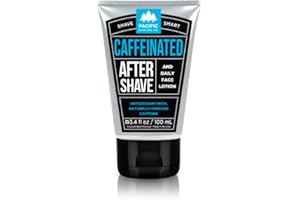Pacific Shaving Company Caffeinated Aftershave, Men's Grooming Product - Antioxidant Daily Face Lotion + After Shave - Soothing Aloe & Spearmint Post Shave Balm for Sensitive Skin (3.4 Oz)
