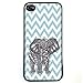 Generic Chevron Wave Print Elephant Hard Case Back Cover Case for Apple iPhone 5c - Non-Retail Packaging - Multi