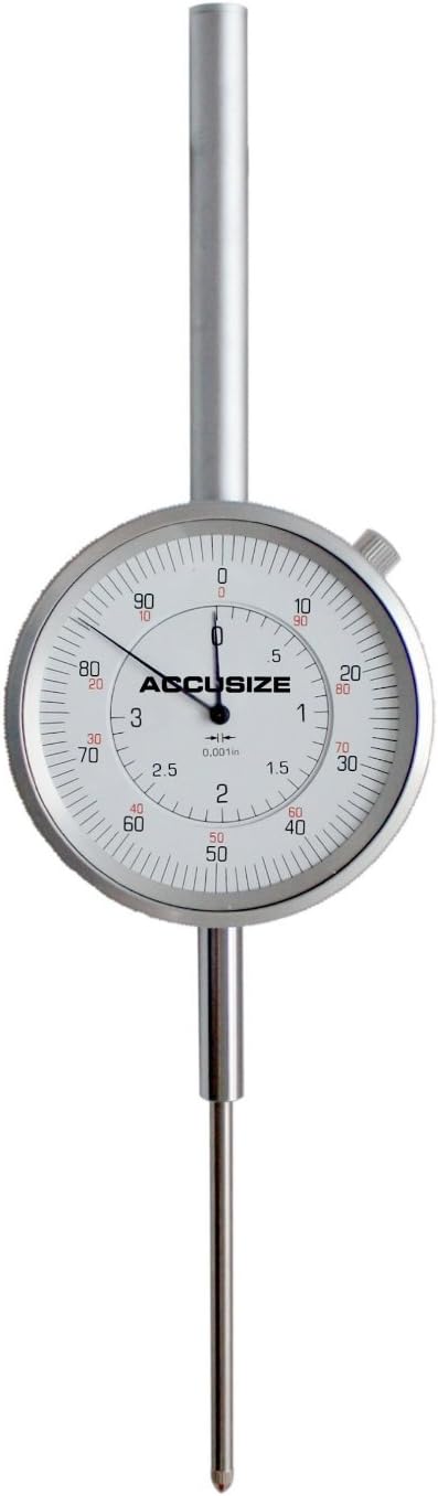 Accusize - 0-3" x 0.001" Dial Indicator with Back Lug, P900-S104