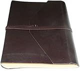Handmade Leather Journal Notebook Diary Blank Pages Dark Brown Color 8x6