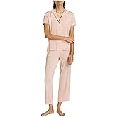 Natori womens Feathers Essentials Notch Pj Set Length: 25/Inseam: 26"