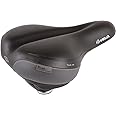 Velo Tour Air-Elastomer II Bicycle Saddle , Black, 272 x 210 mm