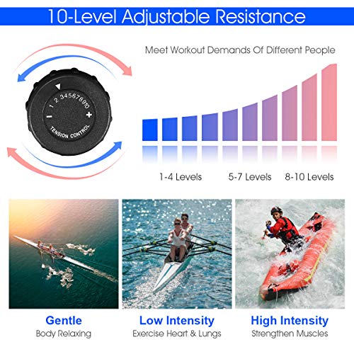 image for Goplus Magnetic Rowing Machine, Foldable Rower with 10-Level Tension R