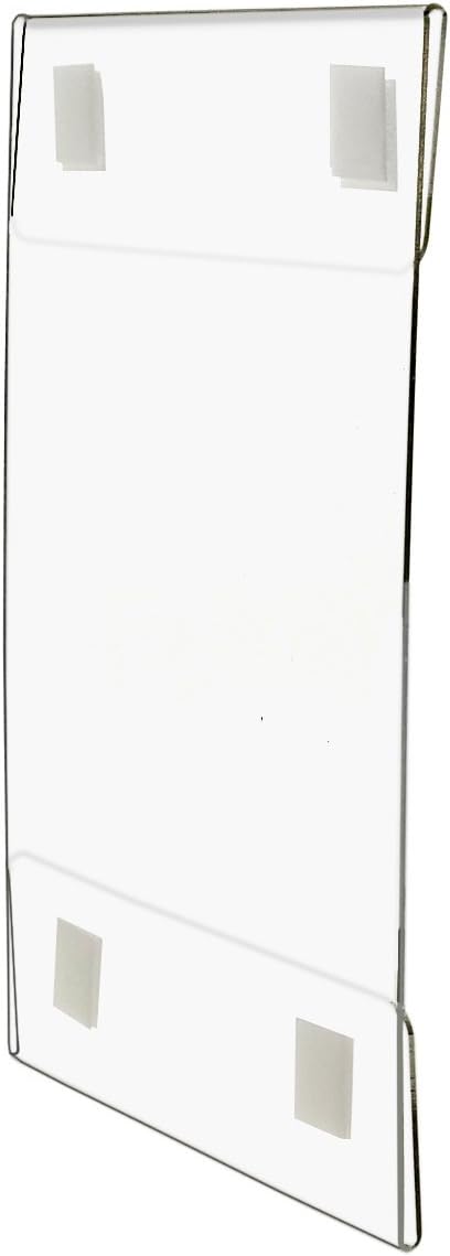 Marketing Holders6 Pack Wall Sign Holder for 8.5" x 11" Promotions and Sales Flyers in Retail Stores Gift Shops and Boutiques Clear Acrylic Literature Sleeve with Hook and Loop by Marketing Holders