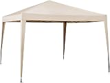 VonHaus Pop Up Gazebo 3 x 3m Outdoor Canopy White Cream 420D Roof