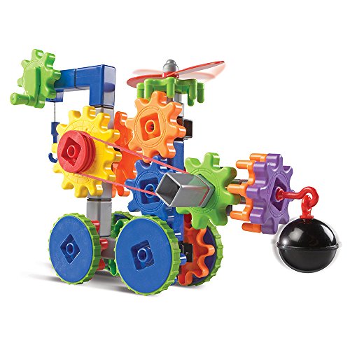 Learning Resources Gears! Gears! Gears! Machines in Motion,116 Pieces, Ages 5+, STEM Toys, Gear Toy, Puzzle, Early Engineering Toys