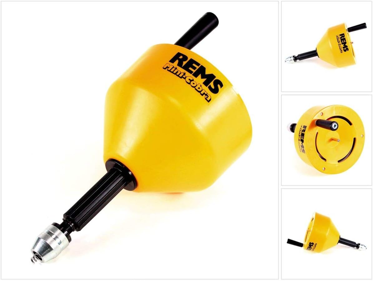 Rems Rohrreinigungsgerat Mini Cobra Fur Hand Und Elektrobetrieb Fur Rohre O 75 Mm Mit Handkurbel 6 Kant Aufnahme Fur Bohrschrauber R Amazon De Baumarkt