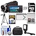 Sony Handycam HDR-CX440 8GB Wi-Fi 1080p HD Video Camera Camcorder with 32GB Card + Case + LED Light + Battery + Tripod + Kit