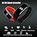 Blood Pressure Bracelet Oxygen Fitness Tracker,IP67 Waterproof Smart Watch Heart Rate monitor Sleeping Management Pedometer,OLED Touch Screen for Android iOS (Black)