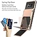 Vofolen Case for Galaxy S8 Case Wallet 4-Slot Pocket Credit Card ID Holder Flip Door Scratch Resistant Dual Layer Protective Bumper Rugged Rubber Armor Hard Shell Cover for Samsung Galaxy S8 Rose Gold