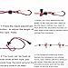 Travel Clothesline,4m/13ft Portable Retractable Adjustable Clothes Line Rope with 1 Waterproof Bag, 12 Clothespins, 13 Anti-Skid Clips for Outdoor and Indoor (Red)