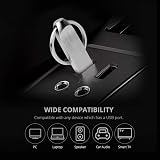 32GB USB 3.0 Flash Drive Metal Key Ring Silver view 3