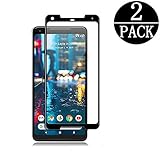 (Black) - Google Pixel 2 XL Screen Protector,EcoPestuGo - [Scratch-Prevention][Case Friendly] [Easy Application] Anti-Bubble Tempered Glass Screen Protector for Google Pixel 2 XL [2 Pack]