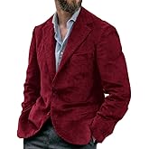 Men's Casual Corduroy Blazer Two Button Tweed Sport Coat Slim Fit Suit Jacket for Men Casual Blazer Work Business Wear