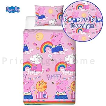 Amazon.com: Peppa Pig Hooray Single Rotary Duvet Set