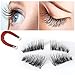 mright False Magnetic Eyelashes 3D Reusable Fake Eyelashes ,Best Fake eye Lashes Extensions No false eyelashes glue 0.2mm Ultra-thin 3D Fiber for Natural Look 2 Pairs 4 Pieces (4pcs)