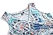 Zattcas Womens Bohemian Printed Wrap Bodice Sleeveless Crossover Maxi Dress (Small, Blue White)