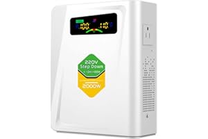 ZHENGXI Step Down Transformer 220v to 110v Voltage Converter 2000w, No Noise, Ten Protection Functions, Suit for Juicer, Toaster, Chocolate Machine and Other US Appliances Used in Europe