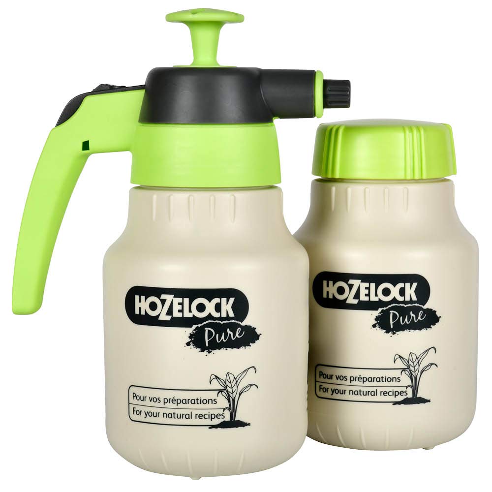 HOZELOCK - Kit Sprayer Pure 1.25L : Kit for Making and Spraying "Homemade" Fertilisers and Pesticides, Supplied with Additional Tank, Dosing Device and Recipe Booklet [4204 0000]