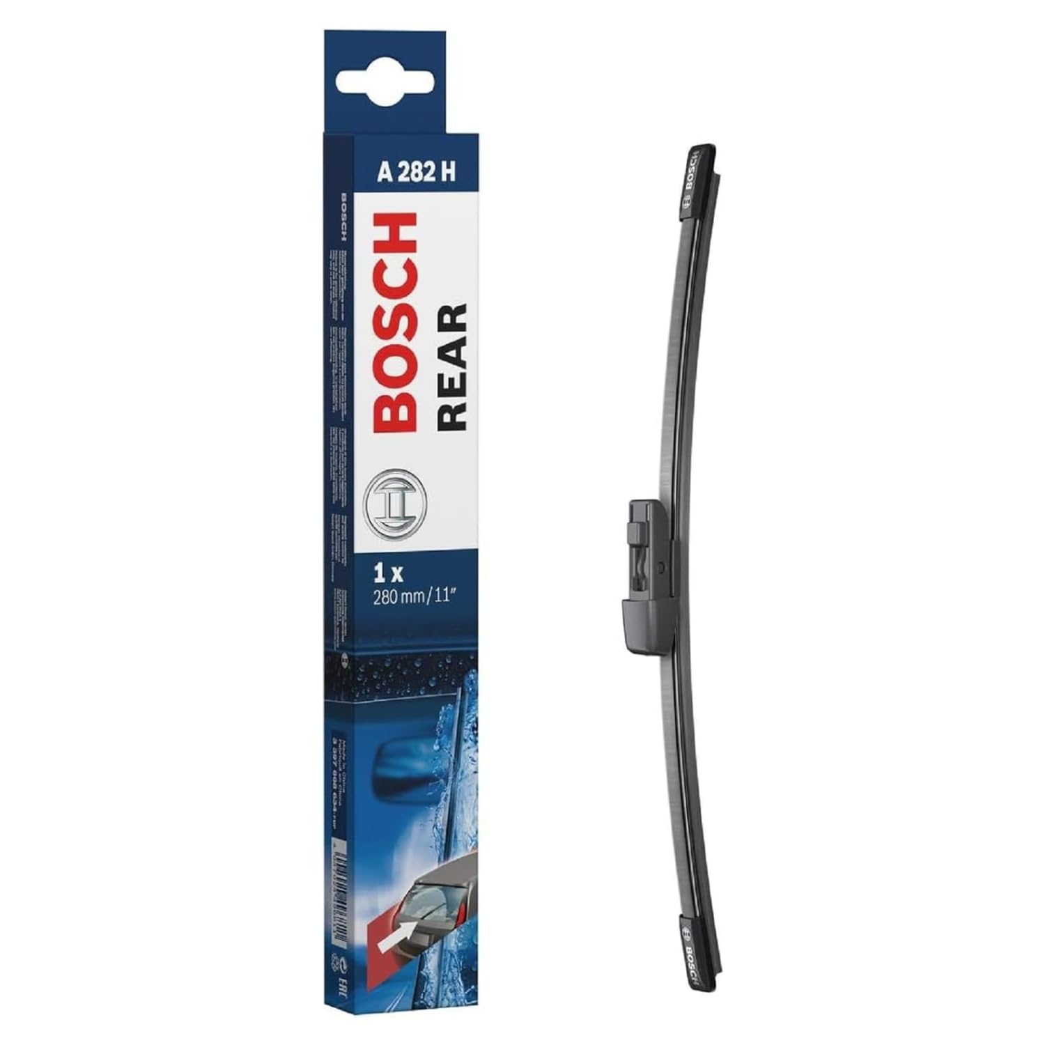 Bosch Rear Wiper A282H - Excellent Cleaning Performance - Replacement Blade for Back Windscreen - 1 Blade, 280mm
