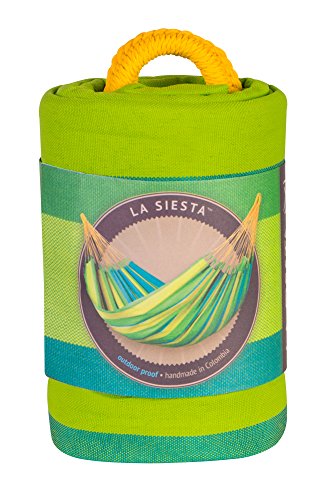 LA SIESTA Sonrisa Lime - Klassische Einzel-Hängematte Outdoor inkl. Befestigungsset – Bild 6