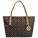 Micom Casual Signature Printing Pu Leather Tote Shoulder Handbag with Metal Decoration for Women (R Signature)