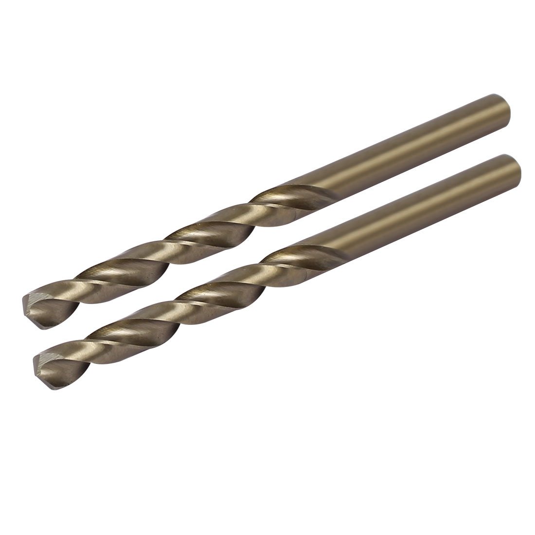 Sourcingmap 6.1mm Drilling Dia Round Shank HSS Cobalt Metric Twist Drill Bit Rotary Tool 2pcs