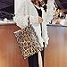 Dolce Na Womens Oversized Clutch Bag Purse Pu Leather Evening Wristlet Handbag (79 Brown Leopard)