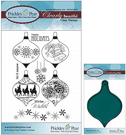 Prickley Pear Ornament Clear Stamp and Die Set # 2 - CLR010A PPRS-D010 - Bundle 2 Items