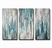 ARTLAND Hand-Painted 'Sea of Clarity' 3-Piece Gallery-Wrapped Canvas Art Set