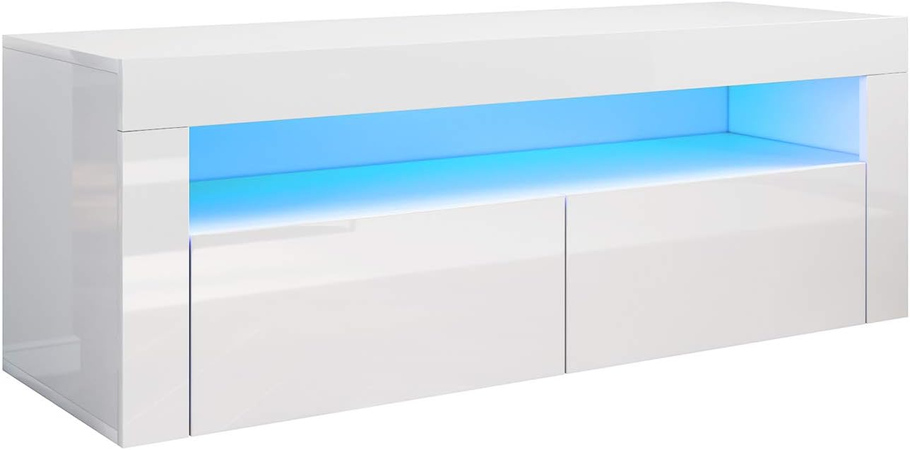 SONNI TV Board Fernsehtisch Lowboard mit LED-Beleuchtung(12 Farben