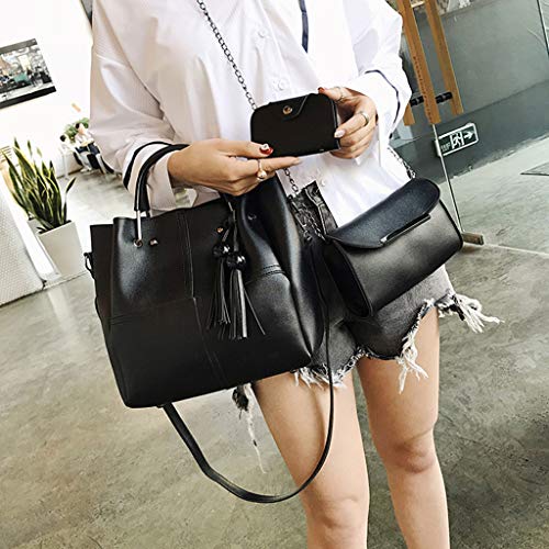 sunersty-Damen-Handtaschen-Set-aus-Leder-mit-Quaste-Schultertaschen-Umhngetasche-Kuriertasche-Tragegriff-3-Stck