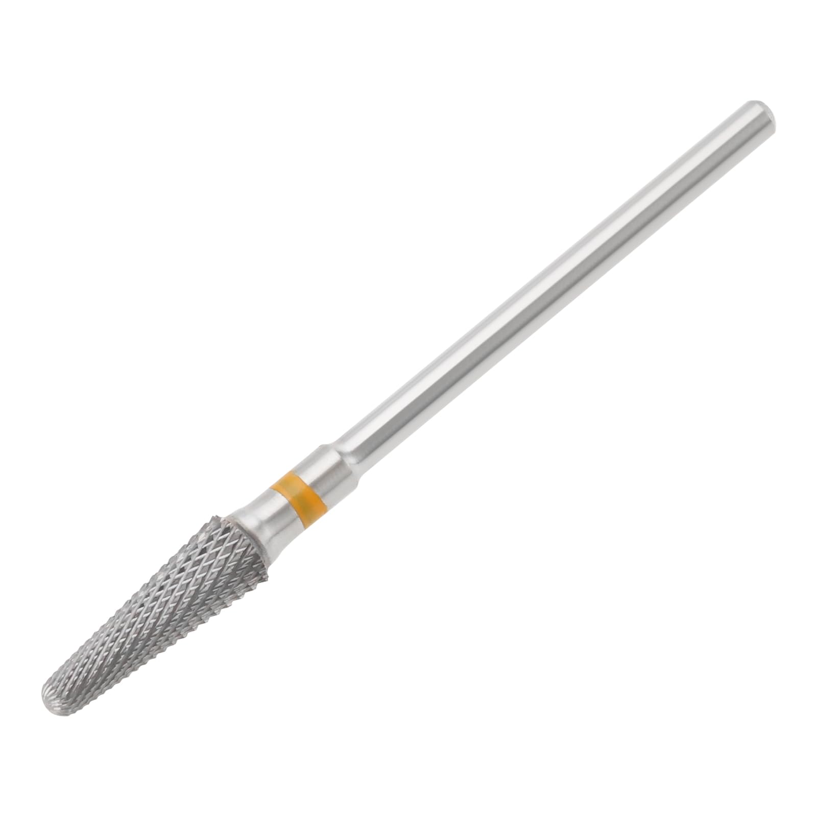 Be In Your Mind Milling Cutter Bit Hard Metal Milling Cutter 2.35mm Manicure Drill Bit Beauty Nail Drill Electric Manicure for Remove Gel Cuticles and Panel (XF Yellow Extra Fine Teeth)
