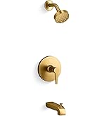 Kohler Triton Rite-Temp Duscharmatur | Mit Hebelgriff & 2,5 GPM Brause | Chrom Poliert