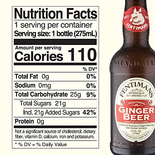Fentimans Ginger Beer Ginger Beer Non Alcoholic, Botanically Brewed