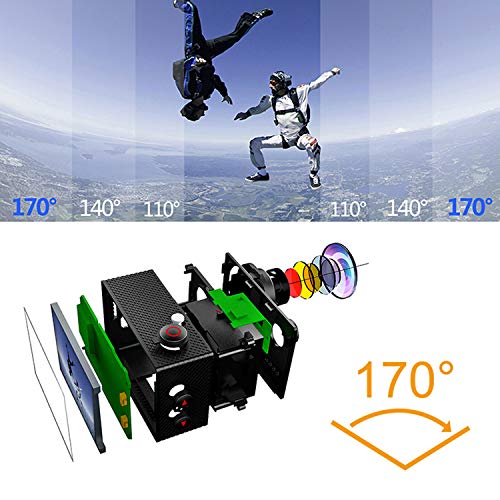 NINE CUBE Action Camera 4k Ultra HD WiFi 20MP, 30M deep Underwater Camera, 170°Wide Angle Sports Cam,2.0’’LCD, 2.4G Remote Control, External Mic,EIS,2Pcs Rechargeable Batteries & Installation Kits