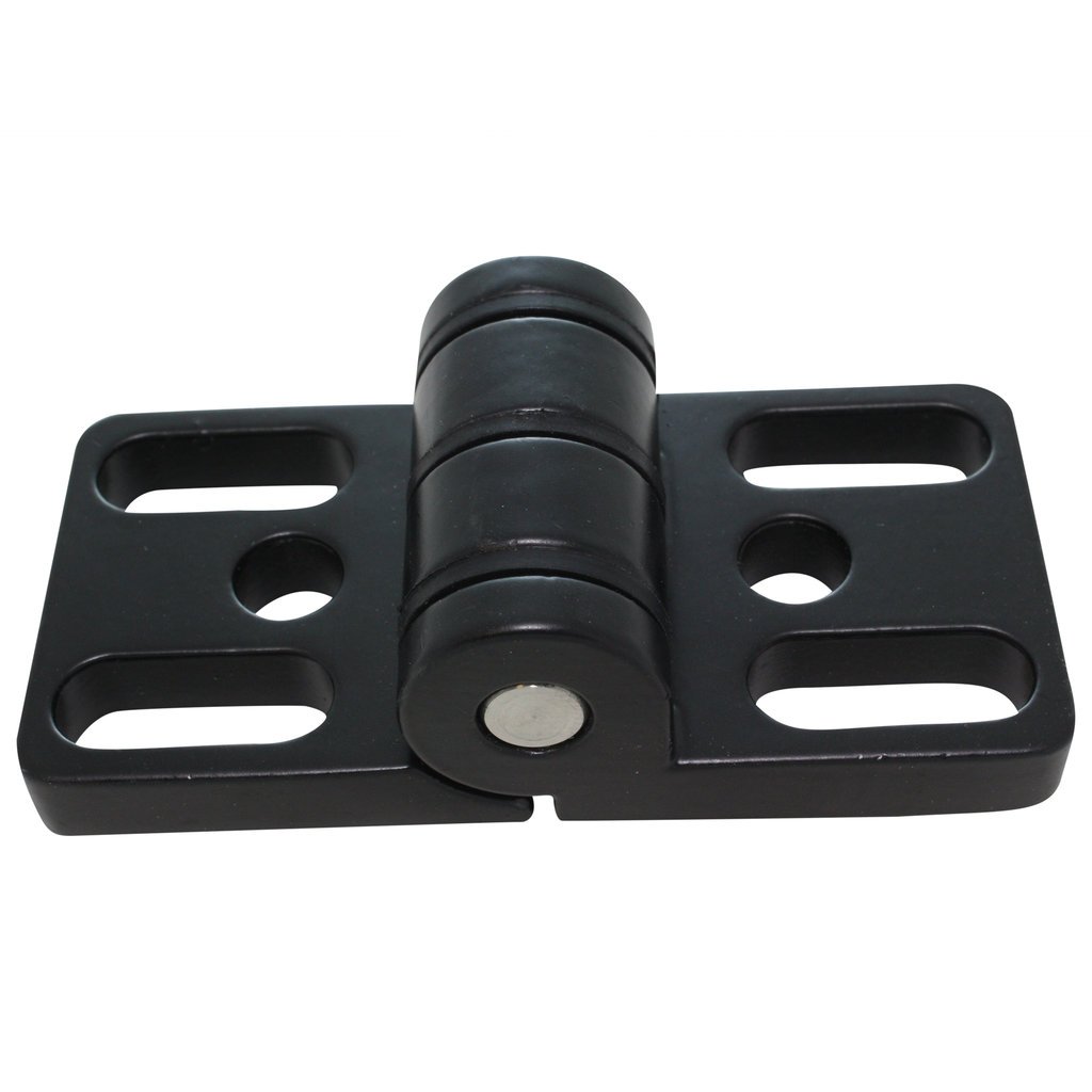 Hinge 8 40 Zn Zinc Die-Cast 40 x 80 mm Nut 8 - Type I - with Slotted Holes Black and Groove Fixing