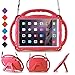 BMOUO Kids Case for New iPad 9.7 inch 2017/2018 - Shoulder Strap Shockproof Protective Handle Kickstand Case Cover for iPad 9.7 inch 2017 & 2018 / iPad Air/iPad Air 2 (Red)