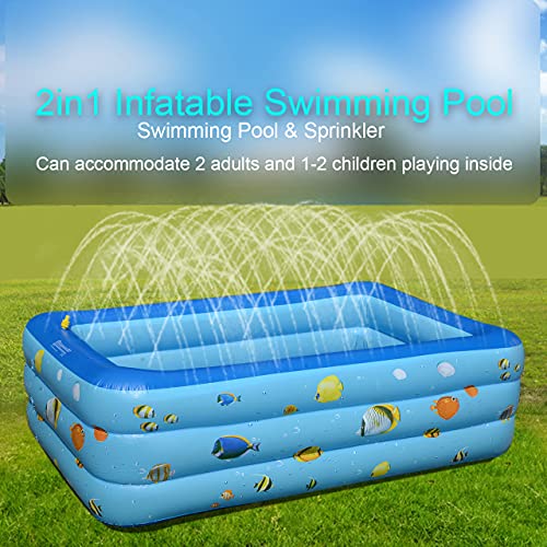 funwill Inflatable Swimming Pool with Sprinkler 95\