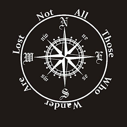 Fantastic Job 25*25 CM PVC Waterproof Car Decorative Decal Stickers Creative Compass Pattern Design Sticker White