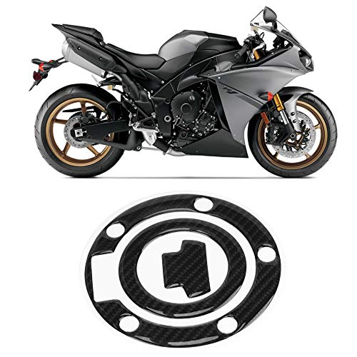EVGATSAUTO Motorfiets Tank Sticker, Koolstofvezel Motorfiets Gas Tank Cap Pad Cover Sticker Decals fit voor Yamaha YZF… - Image 5